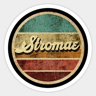 Tanatoraja, circle retro faded Stromae Sticker